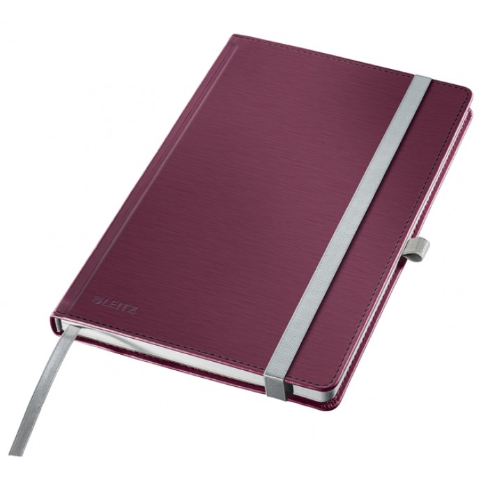 Notitieboek Leitz Style A5 lijn 160 pagina's 100gr rood