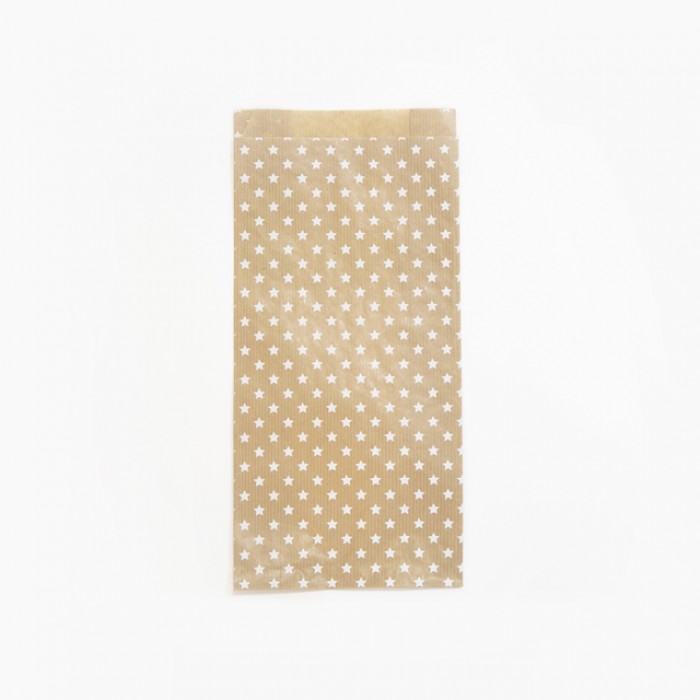 Cadeauzak Clairfontaine 16x30x5cm kraft sterren 50 stuks
