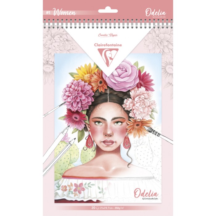 Kleurboek Clairfontaine Odelia A4 Vrouwen