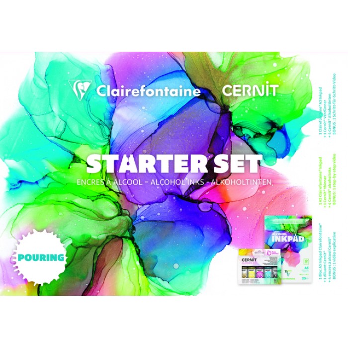 Alcoholinkt Clairfontaine & Cernit starterset 8-delig