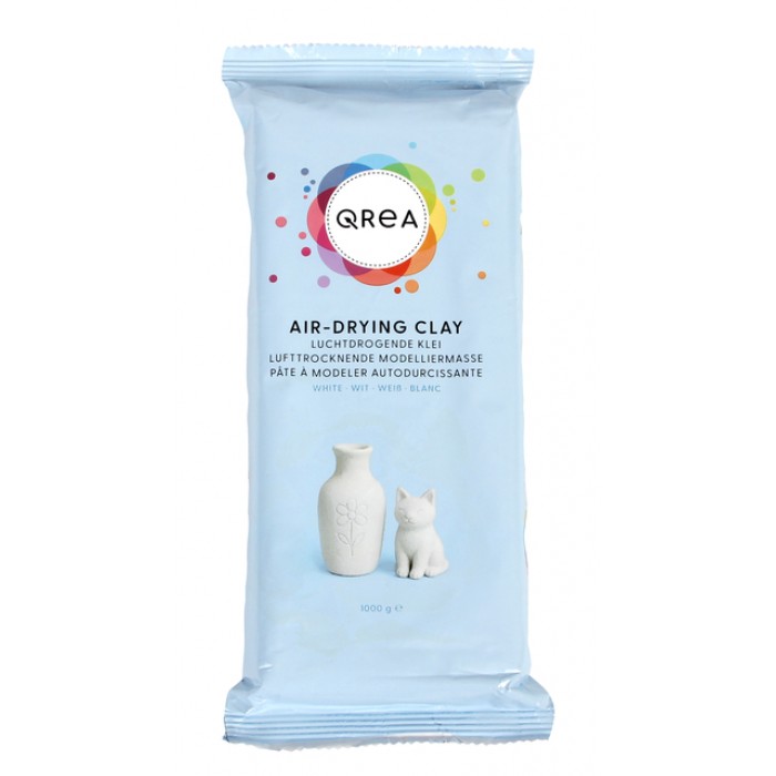 Klei Qrea luchtdrogend wit 1000 gram