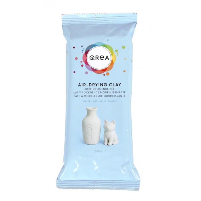 Klei Qrea luchtdrogend wit 500 gram