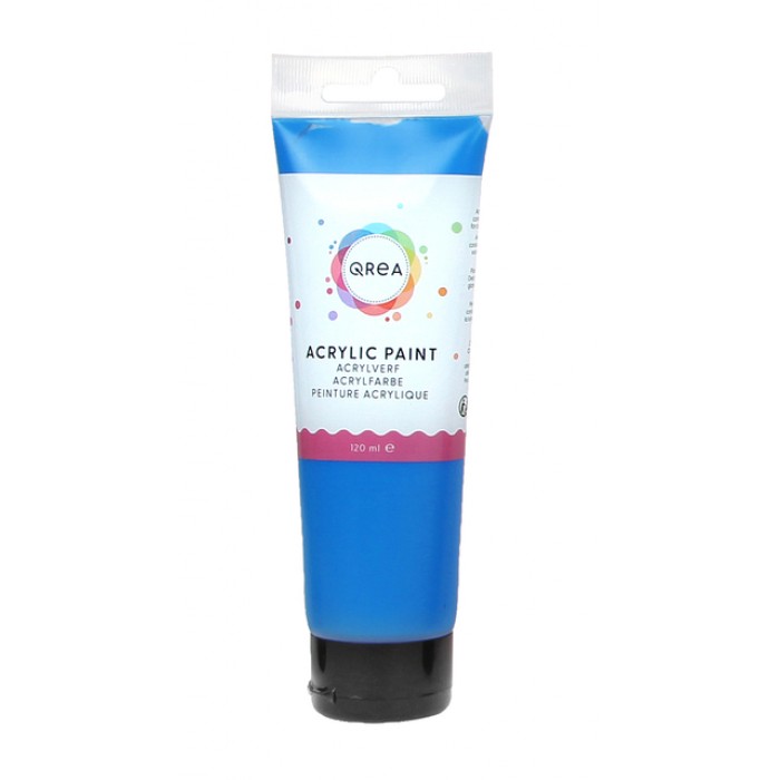 Acrylverf Qrea 120 ml primair blauw