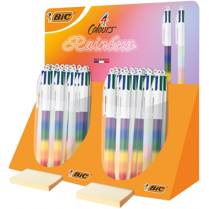 4-Kleuren balpen Bic regenboog medium assorti
