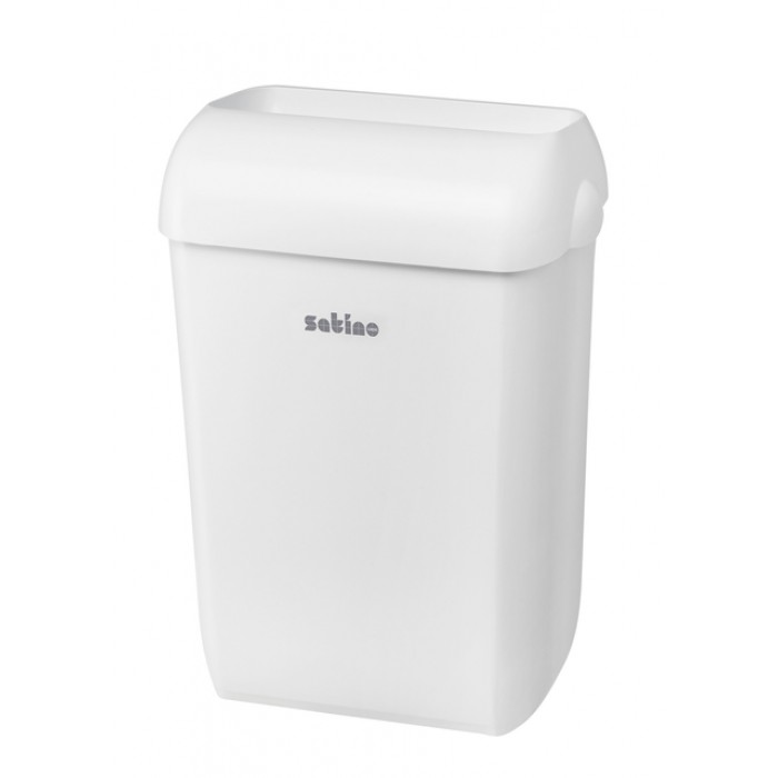 Afvalbak Satino open inworp 43 liter wit 332570