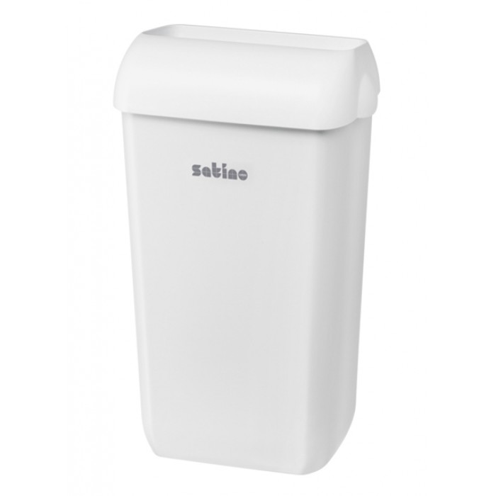 Afvalbak Satino open inworp 23 liter wit 332580