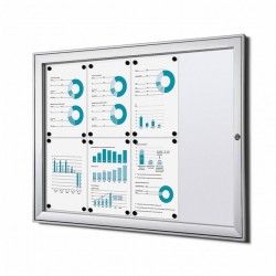 Vitrinebord Quantore luxe 8x A4 B1 gecertificeerd zilver