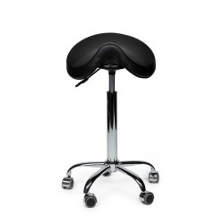 Zadelkruk Office Premium standaard zonder voetring harde wielen zw