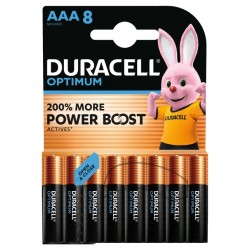 Batterij Duracell Optimum 8x AAA