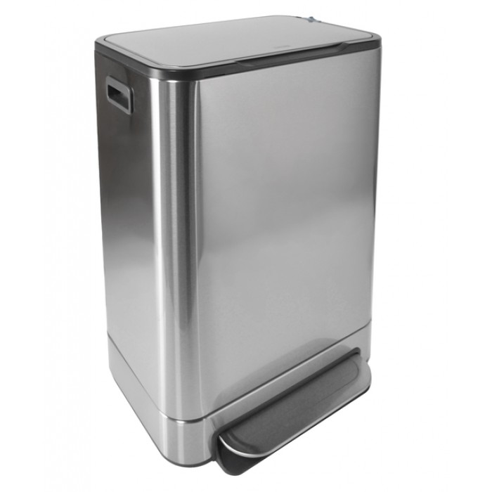 Afvalbak Desq pedaalemmer 40 liter RVS zilver