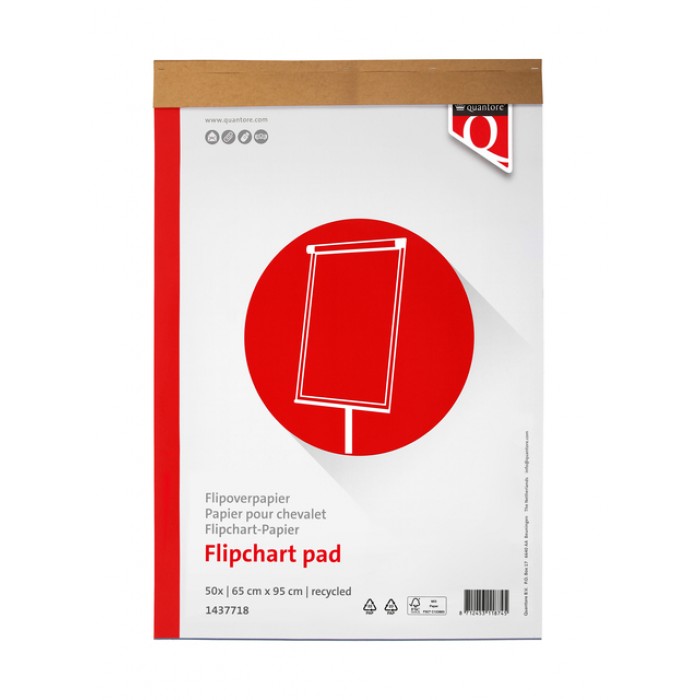 Flipoverpapier Quantore 65x95cm 50vel recycled ongevouwen