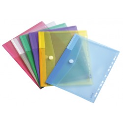 Enveloptas Djois Color Collection A4 horizontaal geperforeerd assorti