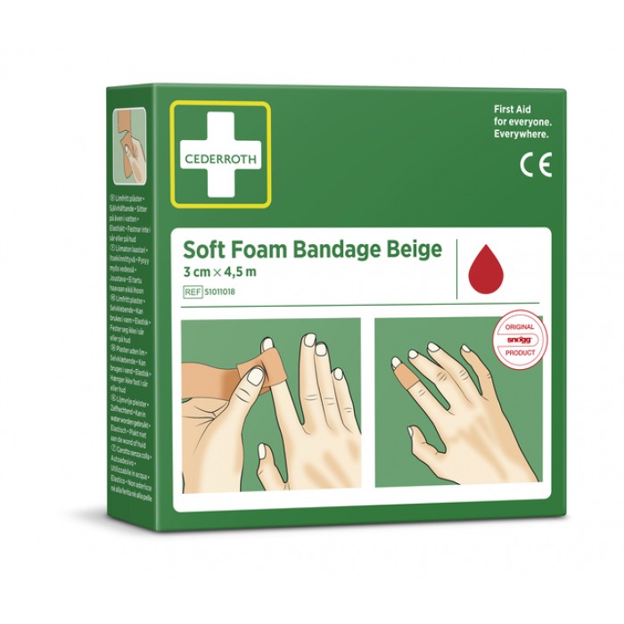Bandage Cederroth Soft Foam 3cmx4,5m beige
