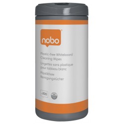 Whiteboardreinigingsdoekjes Nobo plasticvrij 100 stuks