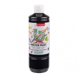 Plakkaatverf Bruynzeel fles à 500ml zwart
