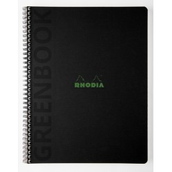 Notitieboek Rhodia Greenbook recycled A4+ lijn 160 pagina's 90gr sc