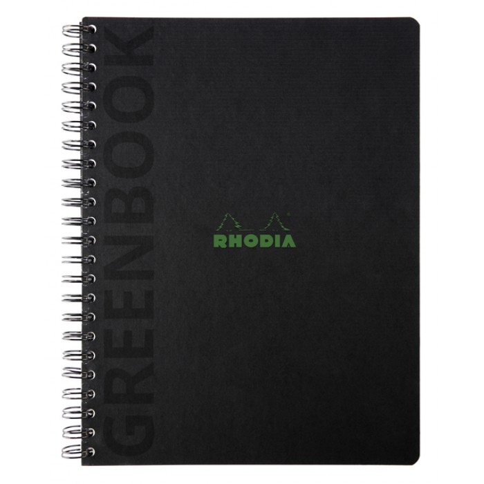 Notitieboek Rhodia Greenbook recycled A4+ lijn 160 pagina's 90gr hc