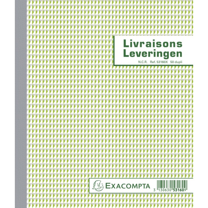 Kasboek Exacompta Manifold leveringen dupli 50vel NL FR