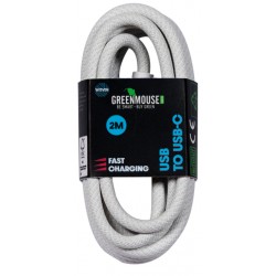 Kabel Green Mouse USB-A to USB-C data Woven - 2m