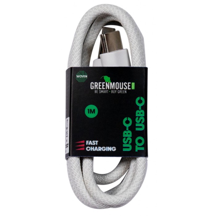 Kabel Green Mouse USB-C to USB-C data Woven 1m