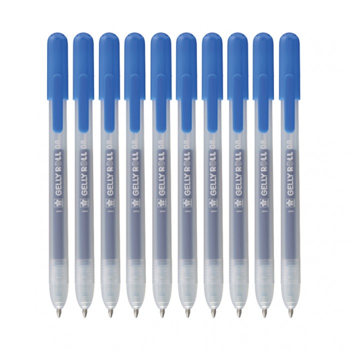 Gelschrijver Sakura Gelly Roll Classic 08 klikfunctie set à 10 stuks blauw