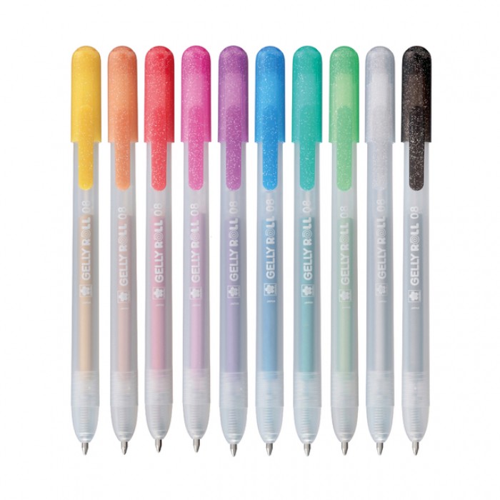 Gelschrijver Sakura Gelly Roll Metallic 08 klikfunctie set à 10 kleuren