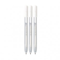 Gelschrijver Sakura Gelly Roll Classic 08 klikfunctie set à 3 stuks wit