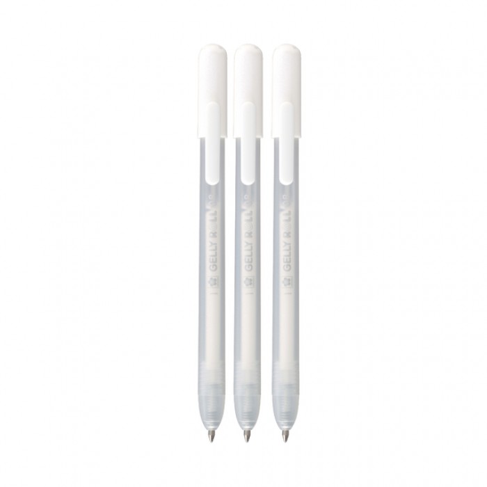 Gelschrijver Sakura Gelly Roll Classic 08 klikfunctie set à 3 stuks wit
