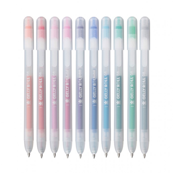 Gelschrijver Sakura Gelly Roll Stardust 08 klikfunctie set à 10 kleuren