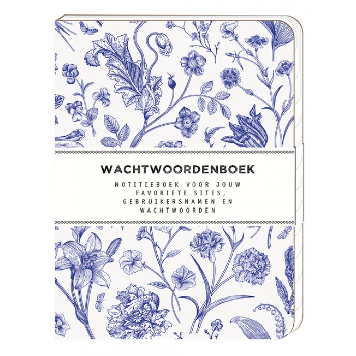 Wachtwoordenboek Interstat softcover 144vel 120x160mm Dutch Blue