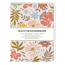 Wachtwoordenboek Interstat softcover 144vel 120x160mm Soft Floral