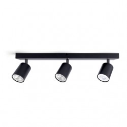 Plafondspot Integral Siena 3 spot IP20 GU10 zwart