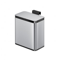 Afvalbak EKO Puro klein 7 liter zilver