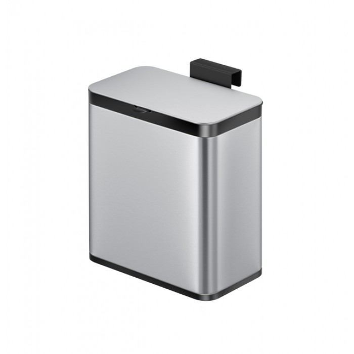 Afvalbak EKO Puro klein 7 liter zilver