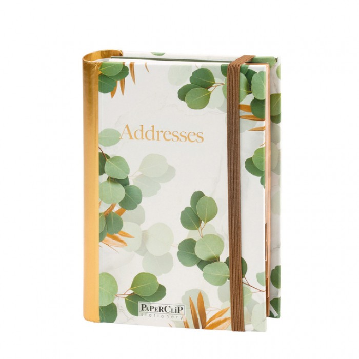 Adressenboek Paperclip Bloom A6 lijn 80vel 1000gr