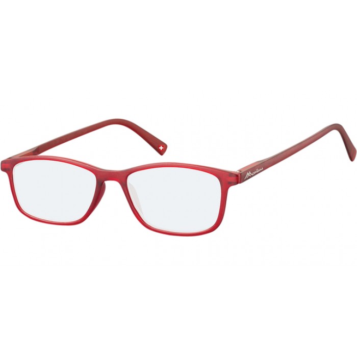 Bril  Montana +0.00 dpt blue light filter rood