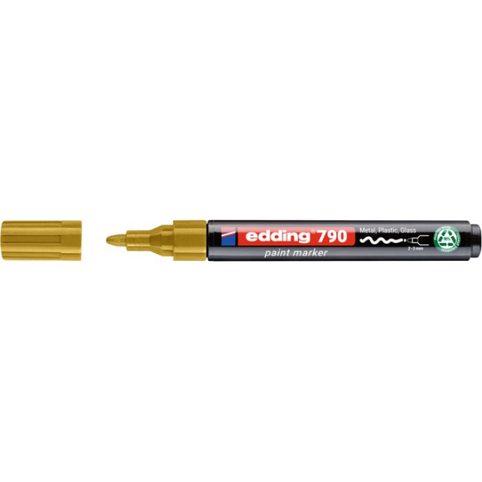 Paintmarker edding 790 op alcoholbasis 2-3mm goud