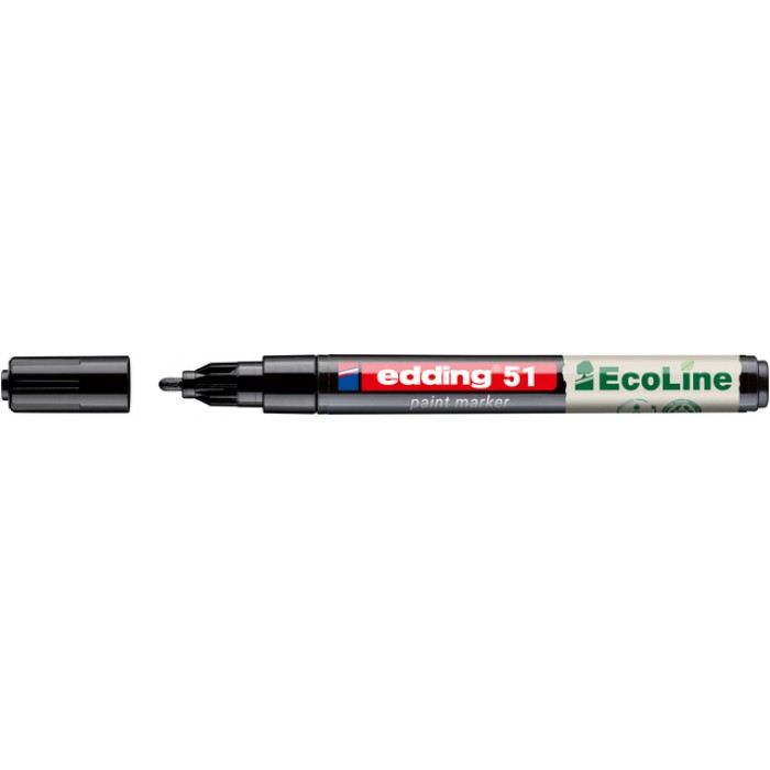 Paintmarker edding 51 EcoLine op waterbasis 1-2mm zwart