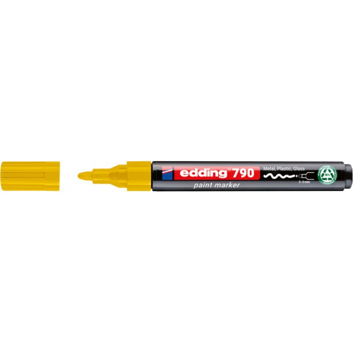 Paintmarker edding 790 op alcoholbasis 2-3mm geel