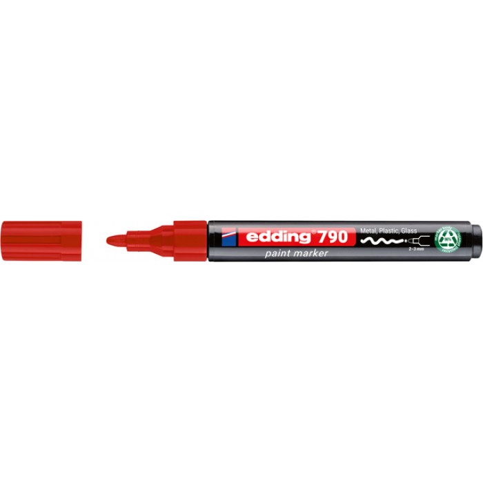 Paintmarker edding 790 op alcoholbasis 2-3mm rood