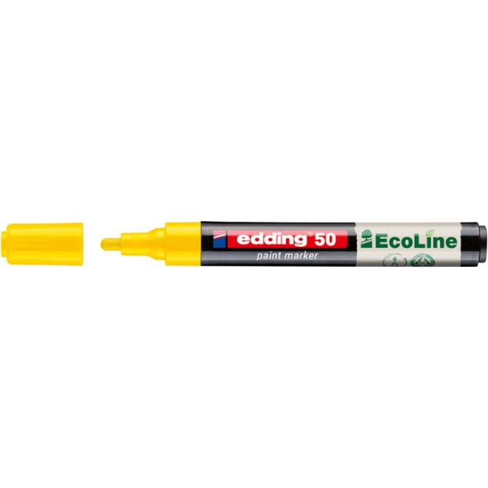 Paintmarker edding 50 EcoLine op waterbasis 2-3mm geel