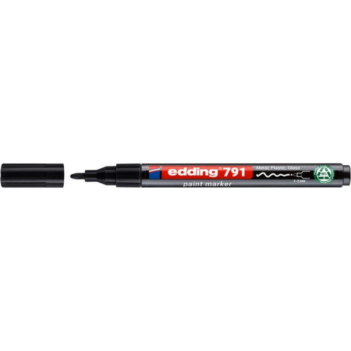 Paintmarker edding 791 op alcoholbasis 1-2mm zwart