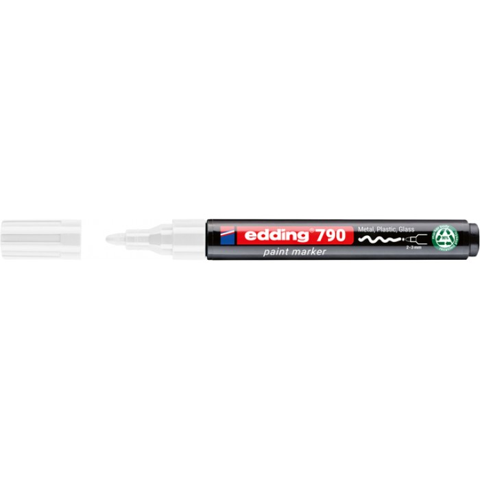 Paintmarker edding 790 op alcoholbasis 2-3mm wit
