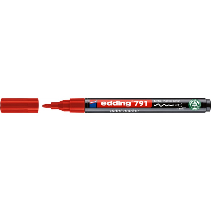 Paintmarker edding 791 op alcoholbasis 1-2mm rood