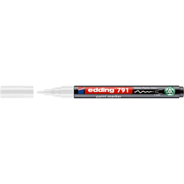 Paintmarker edding 791 op alcoholbasis 1-2mm wit