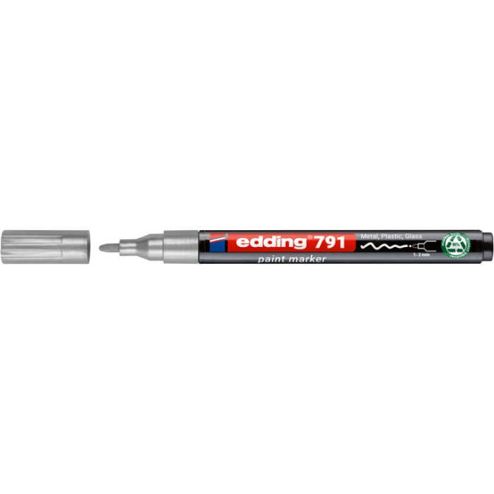Paintmarker edding 791 op alcoholbasis 1-2mm zilver