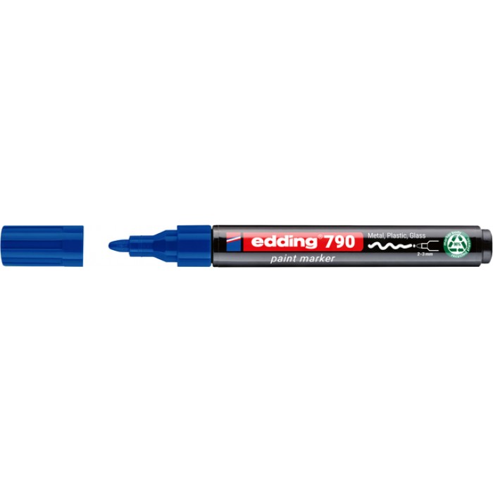 Paintmarker edding 790 op alcoholbasis 2-3mm blauw