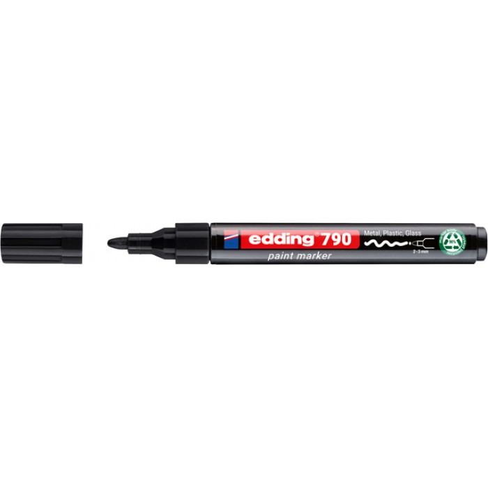 Paintmarker edding 790 op alcoholbasis 2-3mm zwart