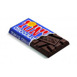 Chocolade Tony's Chocolonely donkere melk pretzel toffee reep 90 gram