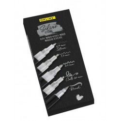 Acrylmarker Online lettering 5 breedtes zilver